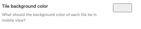 Tile Background Color