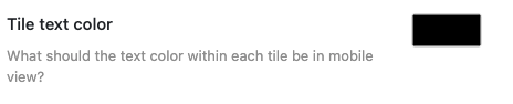 Tile Text Color