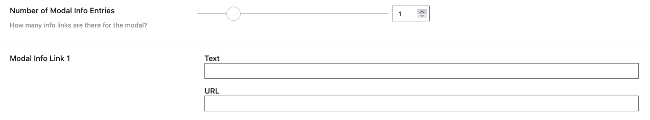 Number of Modal Info Entries