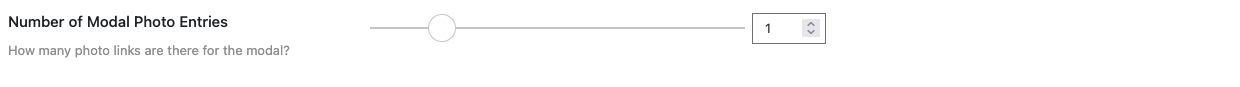 Number of Modal Photo Entries
